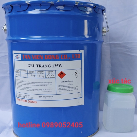 Gelcoat trắng, gelcoat trong, gelcoat màu các loại 