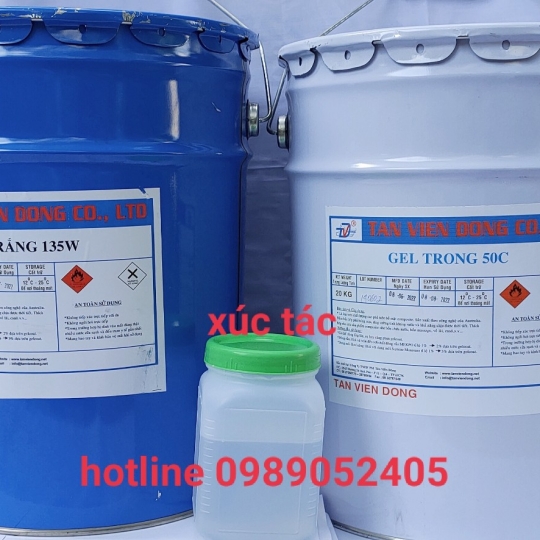 Gelcoat trắng, gelcoat trong, gelcoat màu các loại 